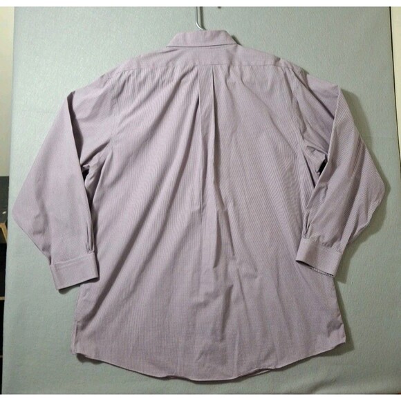 Brooks Brothers Dress Shirt Men 18 34 Regent Purple Cotton Spandex Blend Stretch - Picture 4 of 6
